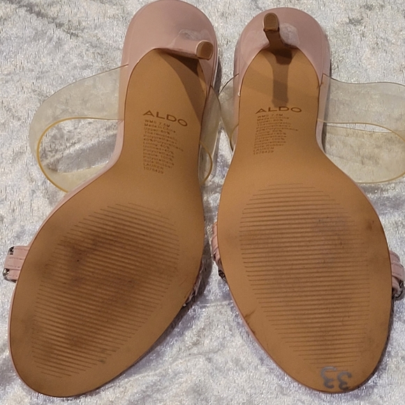 ALDO Women's Pink Sandals with Crystal Embellishments - Picture 4 of 7